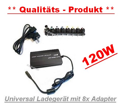 *120W Universal Netz Teil Ladegerät Netzteil für Laptop Notebook Kamera MP3 MP4