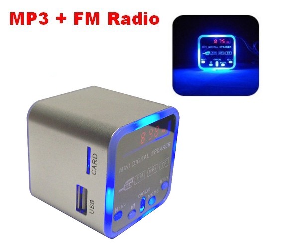 Würfel Tragbar Mini STEREO MP3 Musik Player+FM Radio USB