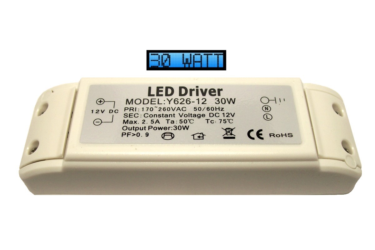 Netz-Transformator-Treiber-Trafo-fuer-LED-DC-12V-SMD-G4-Lampe-6W-15W-30W-Travo